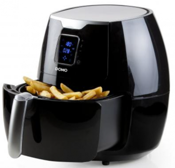 Domo XXL DO513FR Airfryer 5.5 lt Tek Hazneli Izgara Yapan Sıcak Hava Fritözü Siyah