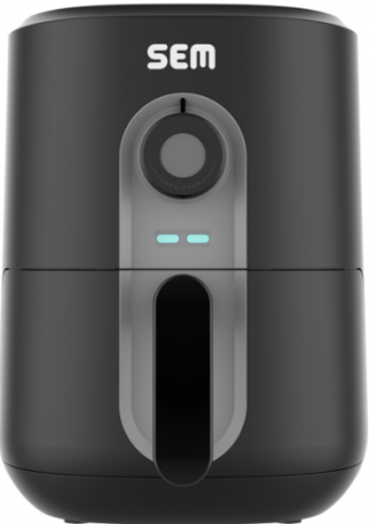 Sem Midocook SC305 Airfryer 3.5 lt Tek Hazneli Izgara Yapan Led Ekranlı Yağsız Sıcak Hava Fritözü Siyah
