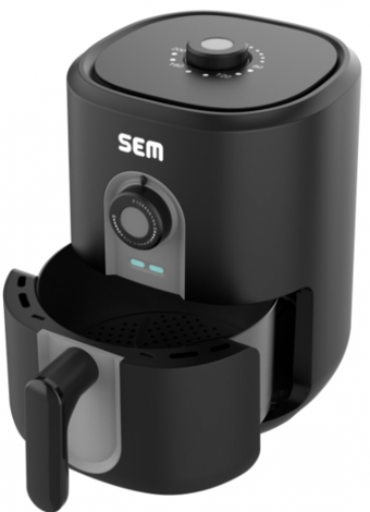 Sem Midocook SC305 Airfryer 3.5 lt Tek Hazneli Izgara Yapan Led Ekranlı Yağsız Sıcak Hava Fritözü Siyah