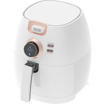 Sem SC301 Airfryer 5 lt Tek Hazneli Izgara Yapan Yağsız Sıcak Hava Fritözü Beyaz