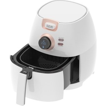 Sem SC301 Airfryer 5 lt Tek Hazneli Izgara Yapan Yağsız Sıcak Hava Fritözü Beyaz