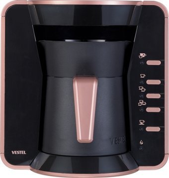 Vestel Sade Tek Hazneli Otomatik 1300 ml Su Hazneli 4 Fincan Akıllı 600 W Rosegold Türk Kahvesi Makinesi