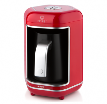 King Kısmet K 605 Tek Hazneli Otomatik 400 ml Su Hazneli 4 Fincan 550 W Kırmızı Türk Kahvesi Makinesi