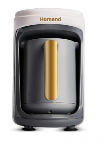 Homend Pottoman Tek Hazneli Otomatik 300 ml Su Hazneli 5 Fincan Közde Kahve Tadında 535 W Beyaz-Gold Türk Kahvesi Makinesi