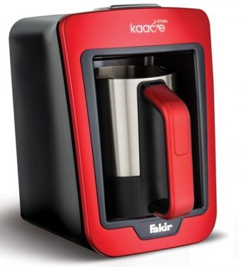 Fakir Kaave Steel Tek Hazneli 4 Fincan 735 W Kırmızı Türk Kahvesi Makinesi