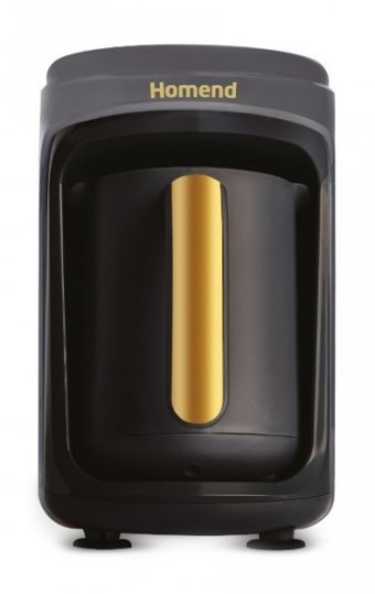 Homend Pottoman Tek Hazneli Otomatik 300 ml Su Hazneli 5 Fincan Közde Kahve Tadında 535 W Gri-Gold Türk Kahvesi Makinesi