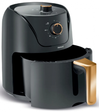 Homend Airfryday 2505H (700.01.01.0430) Airfryer 4.3 lt Tek Hazneli Yağsız Sıcak Hava Fritözü Antrasit