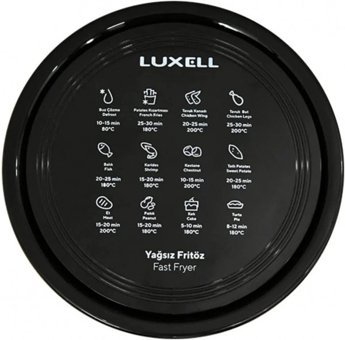 Luxell LX-FC5132 Airfryer 5.5 lt Tek Hazneli Sıcak Hava Fritözü Gri