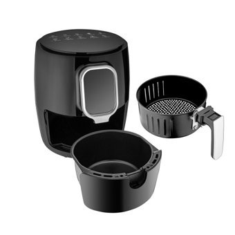 Bambum Hava Ustası XXL Airfryer 5.2 lt Tek Hazneli Yağsız Sıcak Hava Fritözü Siyah