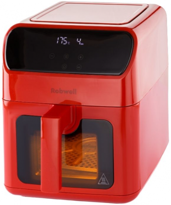 Robx Robwell AS28 XL Airfryer 6 lt Tek Hazneli Yağsız Sıcak Hava Fritözü Kırmızı