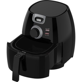 Sem Aircook SC301 Airfryer 5 lt Tek Hazneli Izgara Yapan Led Ekranlı Yağsız Sıcak Hava Fritözü Siyah