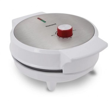 Homend Waffling 1350H Yuvarlak Tekli Tek Yönlü 1000 W Beyaz Waffle Makinesi