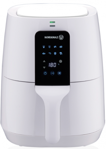Korkmaz A886 Air Pro Airfryer 4 lt Tek Hazneli Yağsız Sıcak Hava Fritözü Beyaz