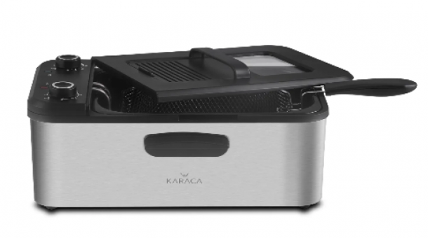 Karaca Inox (153.03.06.1502) 3.2 lt Tek Hazneli Yağlı Fritöz Inox