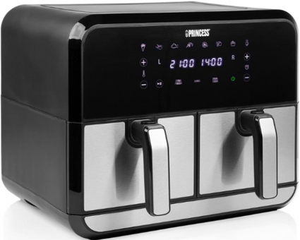 Princess 182074 Airfryer 8 lt Tek Hazneli Yağsız Sıcak Hava Fritözü Siyah