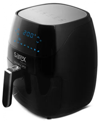 Sarex Easy Fit SR-7000 Airfryer 5.5 lt Tek Hazneli Led Ekranlı Yağsız Sıcak Hava Fritözü Siyah