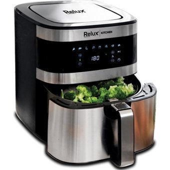 Relux RAF6500 Airfryer 6.5 lt Tek Hazneli Led Ekranlı Yağsız Sıcak Hava Fritözü Gümüş