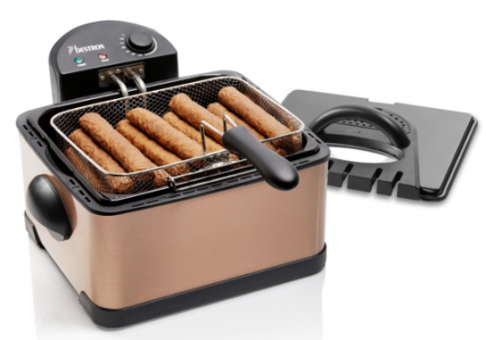 Bestron DF402CO 4.5 lt Dört Hazneli Yağlı Fritöz Rosegold