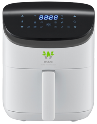Wiami Airfryer 3.5 lt Tek Hazneli Led Ekranlı Yağsız Sıcak Hava Fritözü Beyaz
