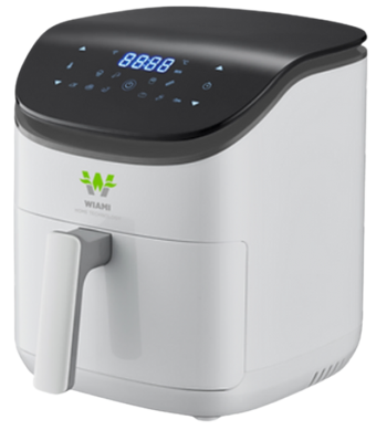 Wiami Airfryer 3.5 lt Tek Hazneli Led Ekranlı Yağsız Sıcak Hava Fritözü Beyaz