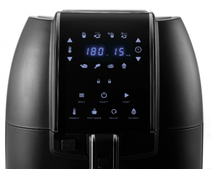 Fritel Snacktastic 6902 XXL Airfryer 5 lt Tek Hazneli Izgara Yapan Led Ekranlı Sıcak Hava Fritözü Siyah
