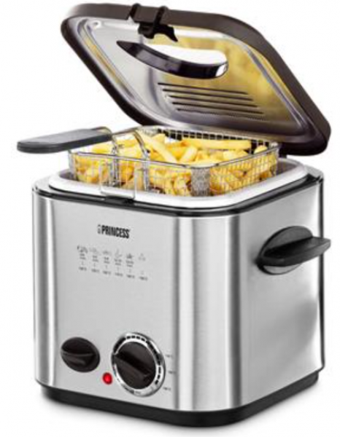 Princess Mini 01.182611.01.001 1.2 lt Tek Hazneli Yağlı Fritöz Gümüş