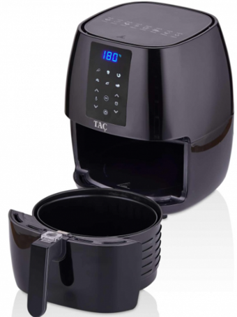 Taç Dijital Slim Multi (TAC-7849) Airfryer 5.5 lt Tek Hazneli Yağsız Sıcak Hava Fritözü Siyah