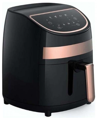 Deerma KZ100 Airfryer 3 lt Tek Hazneli Led Ekranlı Yağsız Sıcak Hava Fritözü Siyah