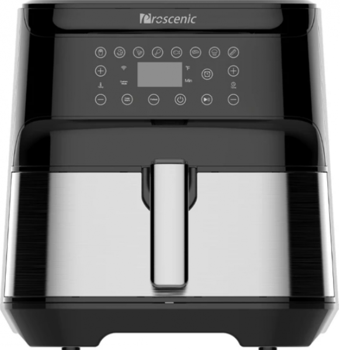 Proscenic T21 Airfryer 5.5 lt Tek Hazneli Izgara Yapan Led Ekranlı Yağsız Sıcak Hava Fritözü Gümüş