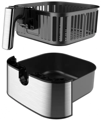 Proscenic T21 Airfryer 5.5 lt Tek Hazneli Izgara Yapan Led Ekranlı Yağsız Sıcak Hava Fritözü Gümüş