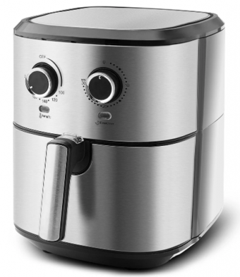 Karaca Multifry Inox Double Pan XL (153.03.06.8846) Airfryer 5.5 lt Tek Hazneli Sıcak Hava Fritözü Inox