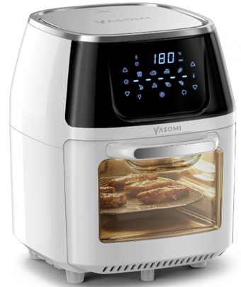 Yasomi XXL Y88 Airfryer 8 lt Tek Hazneli Izgara Yapan Yağsız Sıcak Hava Fritözü Beyaz