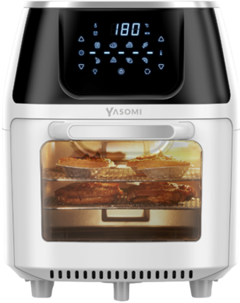 Yasomi XXL Y88 Airfryer 8 lt Tek Hazneli Izgara Yapan Yağsız Sıcak Hava Fritözü Beyaz