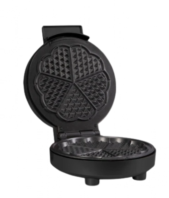 Goldmaster IN-6414 Çiçek Tekli Tek Yönlü 1000 W Siyah Waffle Makinesi