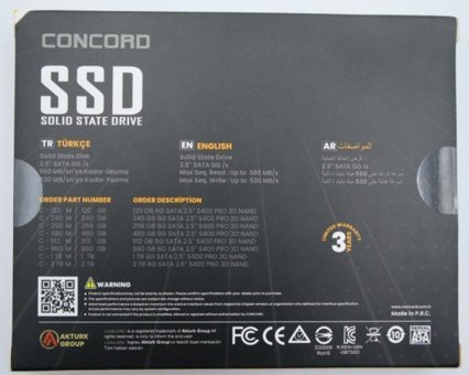 Concord Plus M Series C-240-M SATA 240 GB 2.5 inç SSD