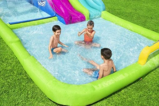 Bestway 53387 Kaydıraklı Gölgelikli Oturaklı 265 x 701 cm Dikdörtgen Şişme Havuz