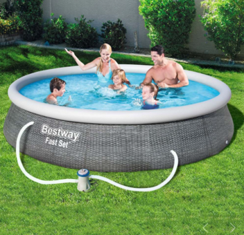 Bestway 57376 Gölgelikli 396 x 396 cm Yu Aile Boyulak Aile Boyu Şişme Havuz