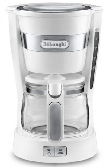 DeLonghi ICM 14011 Filtreli Karaf 650 ml Hazne Kapasiteli 5 Fincan 600 W Beyaz Filtre Kahve Makinesi