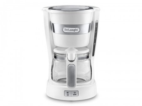 DeLonghi ICM 14011 Filtreli Karaf 650 ml Hazne Kapasiteli 5 Fincan 600 W Beyaz Filtre Kahve Makinesi