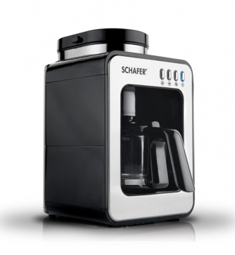 Schafer Barista Öğütücülü Filtre Filtreli Karaf 400 ml Hazne Kapasiteli 600 W Siyah Filtre Kahve Makinesi