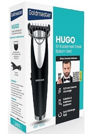 Goldmaster Hugo GM-9105 Saç Sakal ve Ense Tek Başlıklı Çok Amaçlı Ayarlanabilir Başlık Kablosuz Tıraş Makinesi