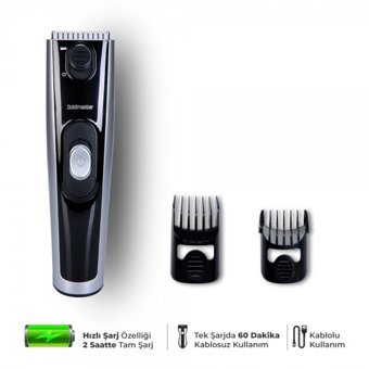 Goldmaster GM-8114 Saç Sakal ve Ense Çift Başlıklı Çok Amaçlı Kablosuz Tıraş Makinesi