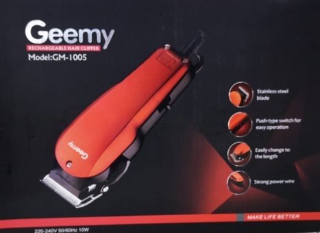 Geemy GM-1005 Saç Sakal ve Ense 4 Başlıklı Çok Amaçlı Kablolu Tıraş Makinesi