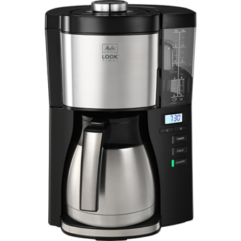 Melitta Look V Therm Timer 1025-17 Zaman Ayarlı Filtreli Termos 1250 ml Hazne Kapasiteli 15 Fincan Akıllı 1000 W Siyah Filtre Kahve Makinesi