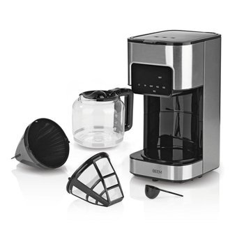 Beem Fresh Aroma Touch Glas Zaman Ayarlı Filtreli Karaf 1250 ml Hazne Kapasiteli Akıllı 1000 W İnox Filtre Kahve Makinesi