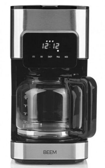 Beem Fresh Aroma Touch Glas Zaman Ayarlı Filtreli Karaf 1250 ml Hazne Kapasiteli Akıllı 1000 W İnox Filtre Kahve Makinesi