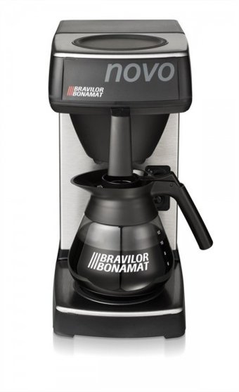 Bravilor Bonomat Novo Filtreli Karaf 1700 ml Hazne Kapasiteli 24 Fincan 2130 W Siyah Filtre Kahve Makinesi