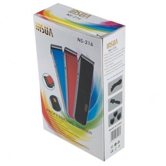 Insua NS-216 Saç Sakal ve Ense Çift Başlıklı Çok Amaçlı Kablosuz Siyah Tıraş Makinesi