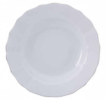 Porland Platin 60 Parça 12 Kişilik Desenli Yuvarlak Yemek Takımı