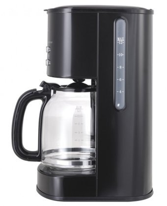 Vestel Retro Zaman Ayarlı Filtreli Karaf 1500 ml Hazne Kapasiteli Akıllı 1000 W Siyah Filtre Kahve Makinesi